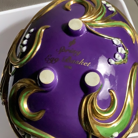 Franklin Mint Faberge Spring Egg Basket with 9 Eggs - Picture 12 of 12